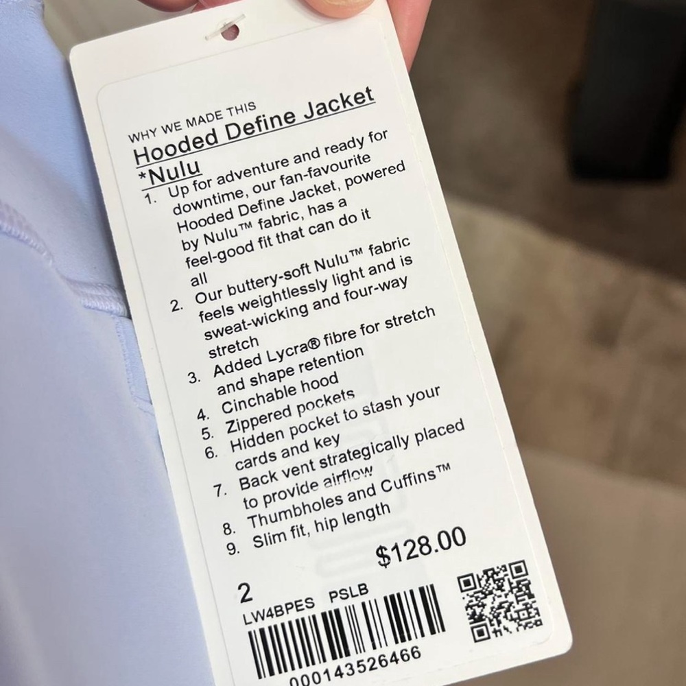 Lululemon Hooded Nulu Define Jacket